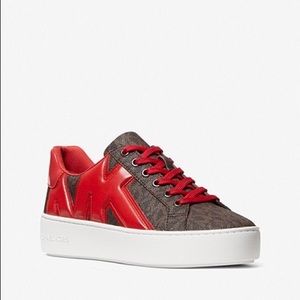 MICHAEL MICHAEL KORS
Poppy Logo and Faux Patent Leather Sneaker size 9 new